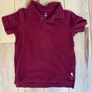 Baby Gap Maroon Short Sleeve Pique Polo Shirt; Size XS